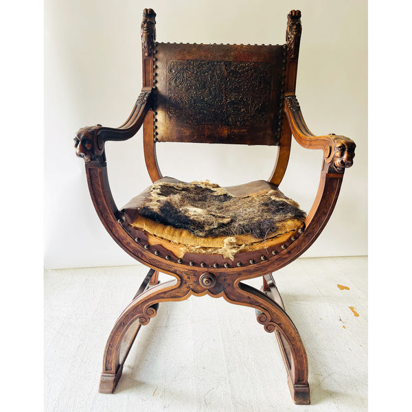 Antique Carved Throne Chair