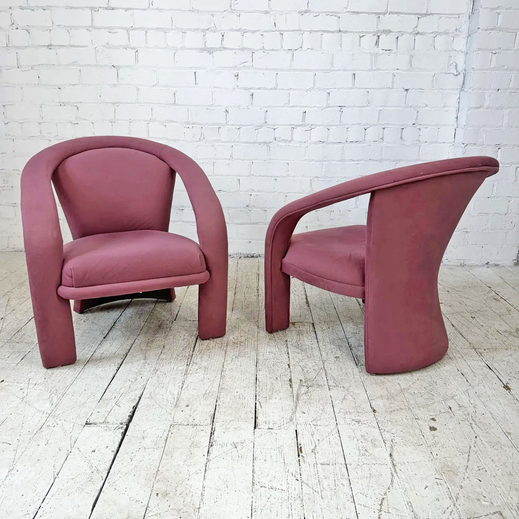 Pair of Three-Legged Kagan Style Lounge Chairs