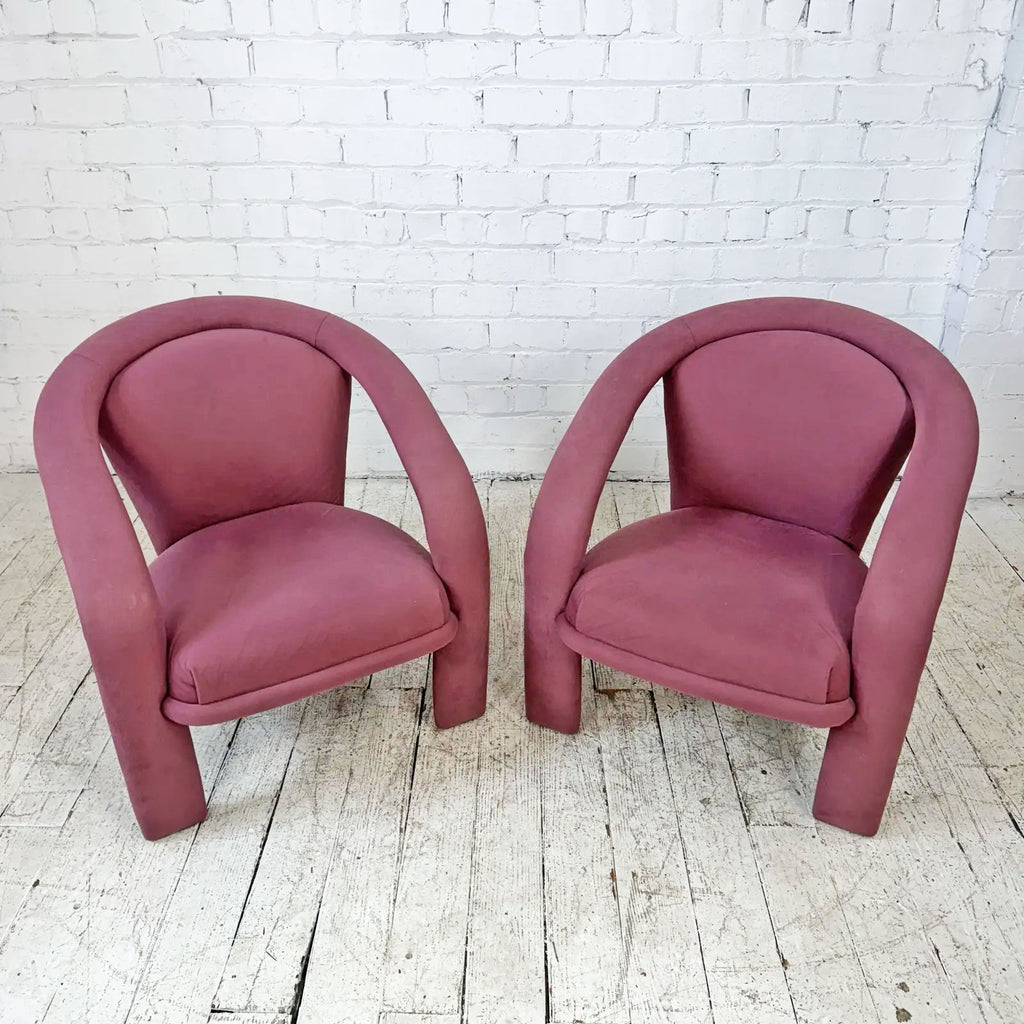 Pair of Three-Legged Kagan Style Lounge Chairs