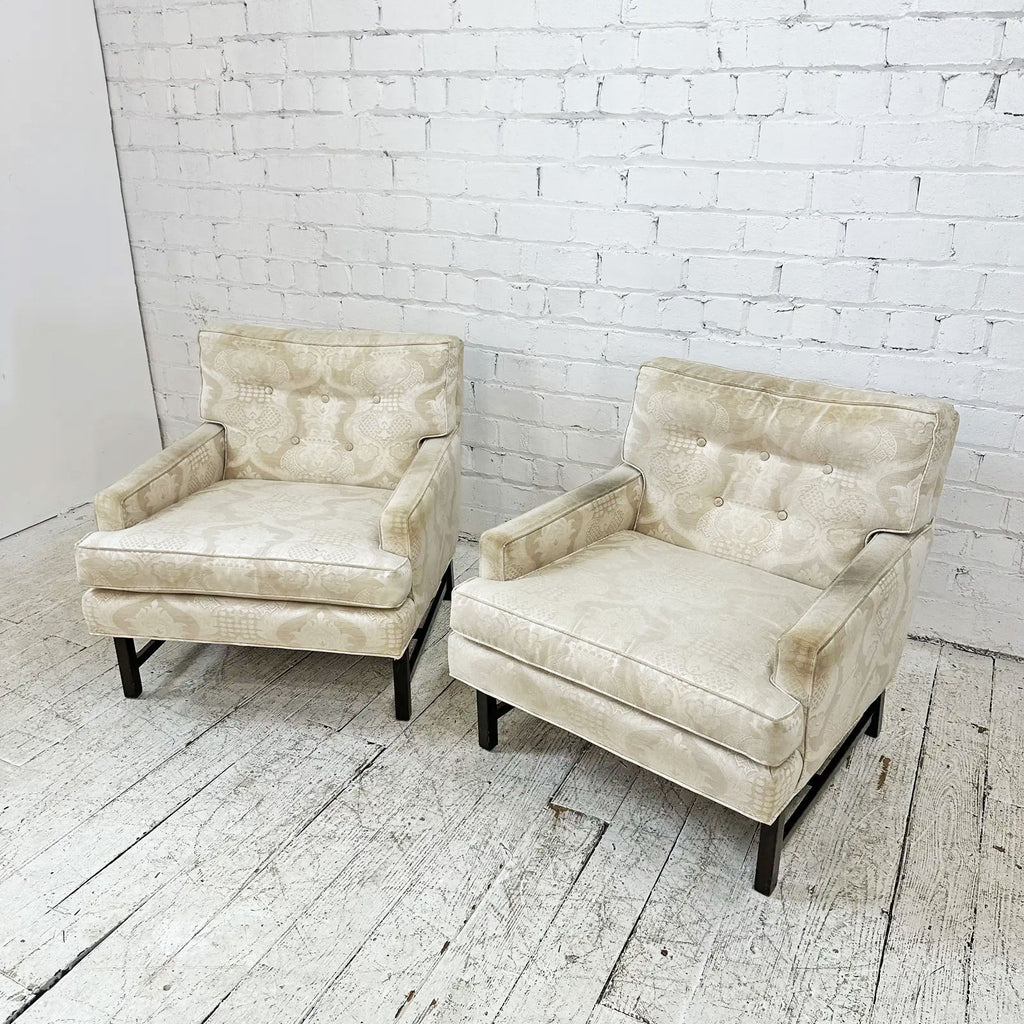 Pair of Edward Wormley Style Lounge Chairs