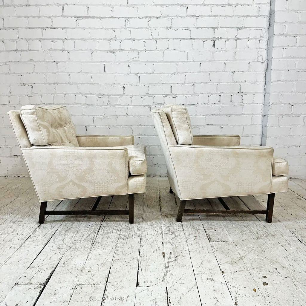 Pair of Edward Wormley Style Lounge Chairs