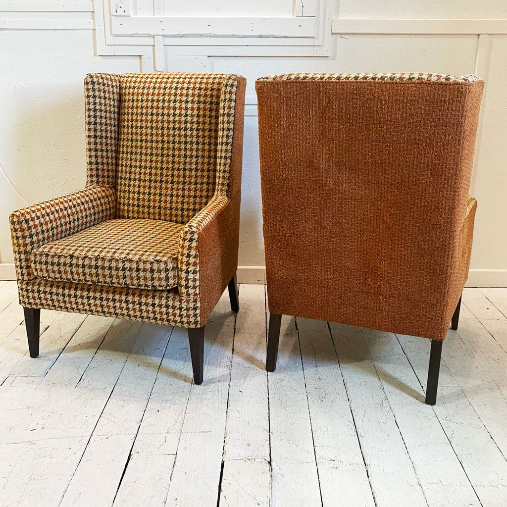 Pair of Tall Back Club Chairs