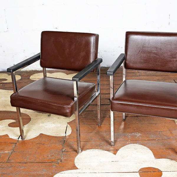 Pair Of Vintage Chrome Chairs