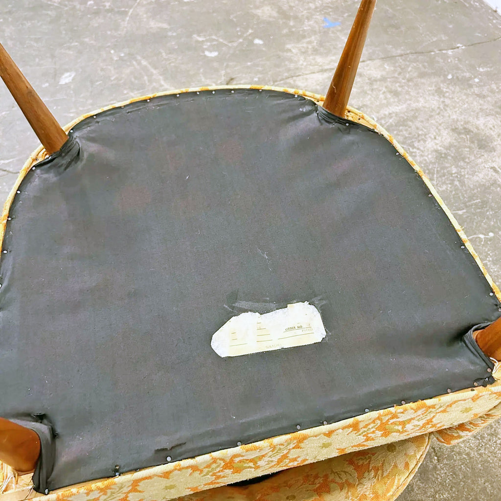 Pair of Mid-Century Barrel Back Armchairs with Tapered Legs