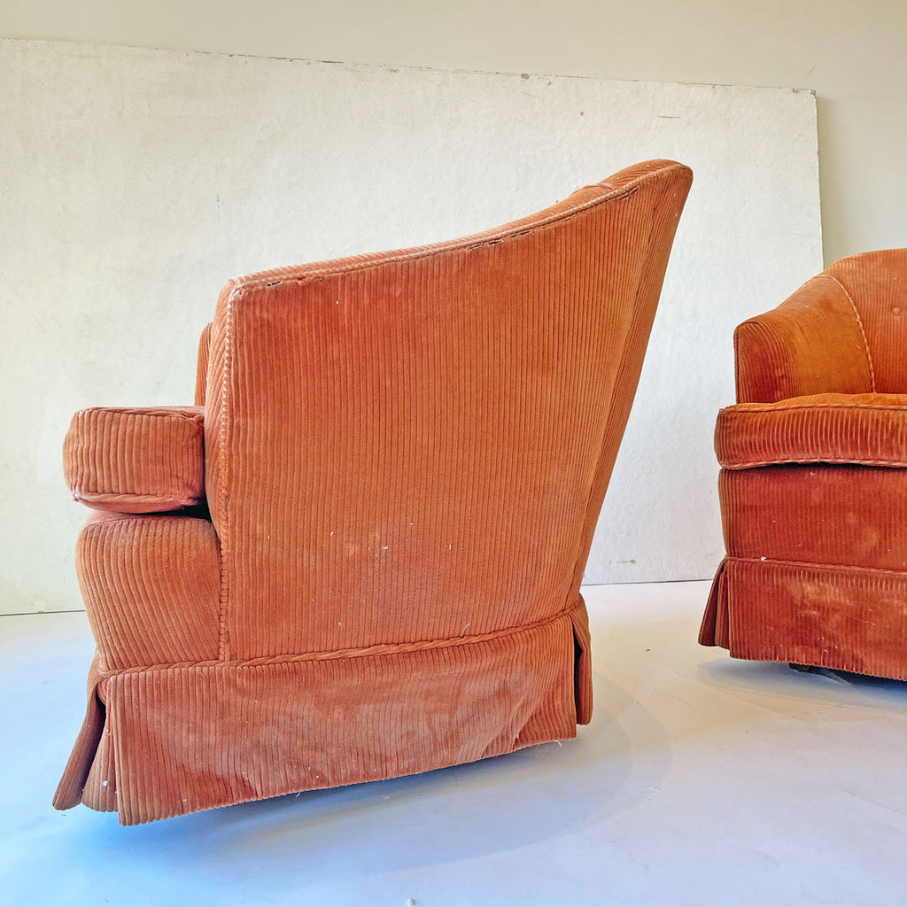 Pair of Corduroy Armchairs