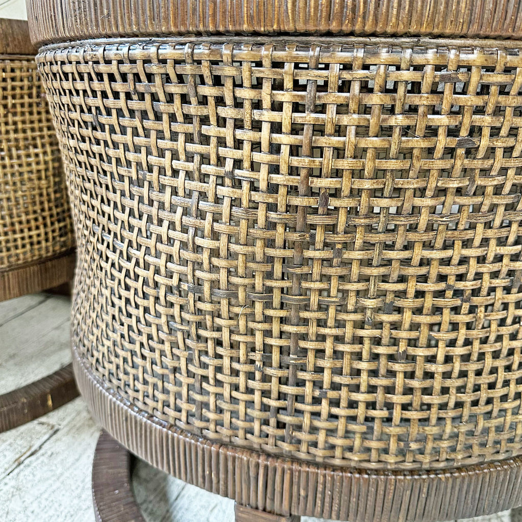 Set of Four Willow & Reed Outdoor Lounge Chairs