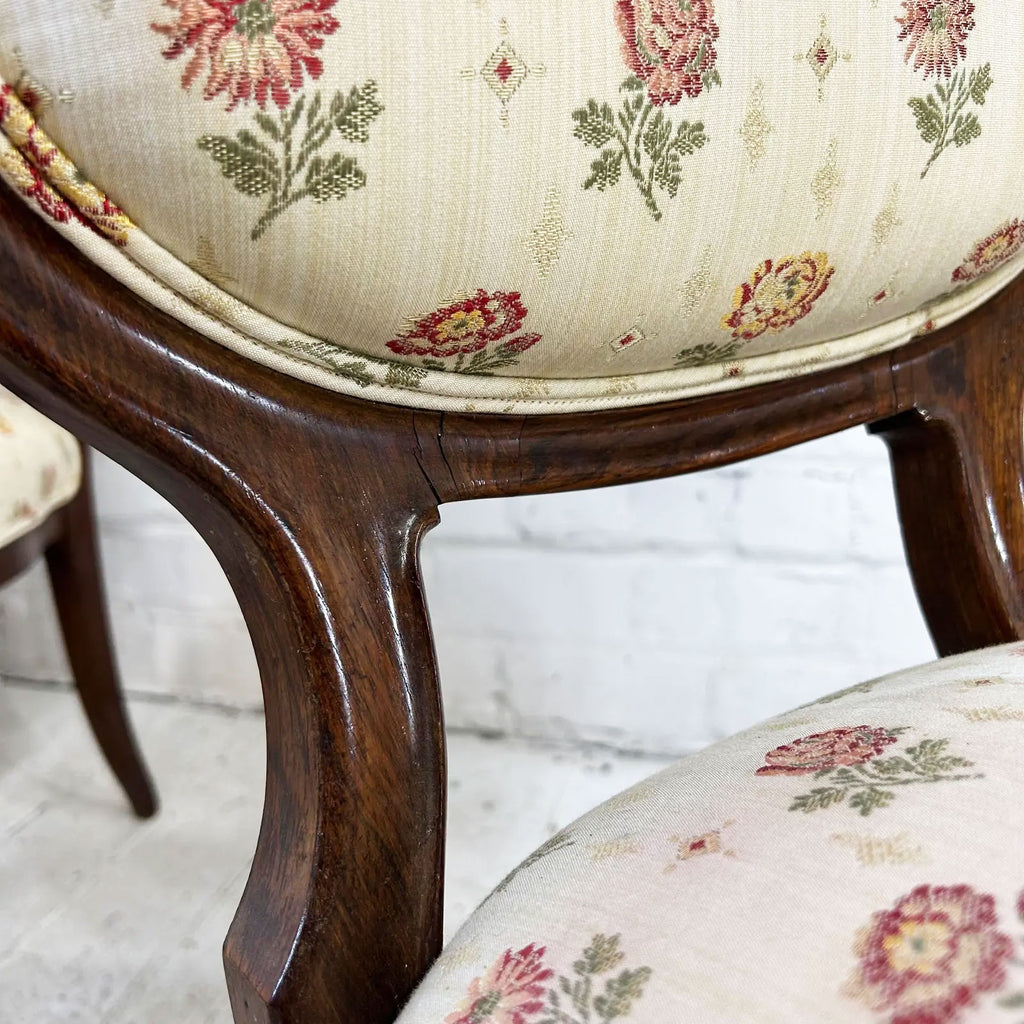 Set of 7 Antique Rosewood Dining Chairs