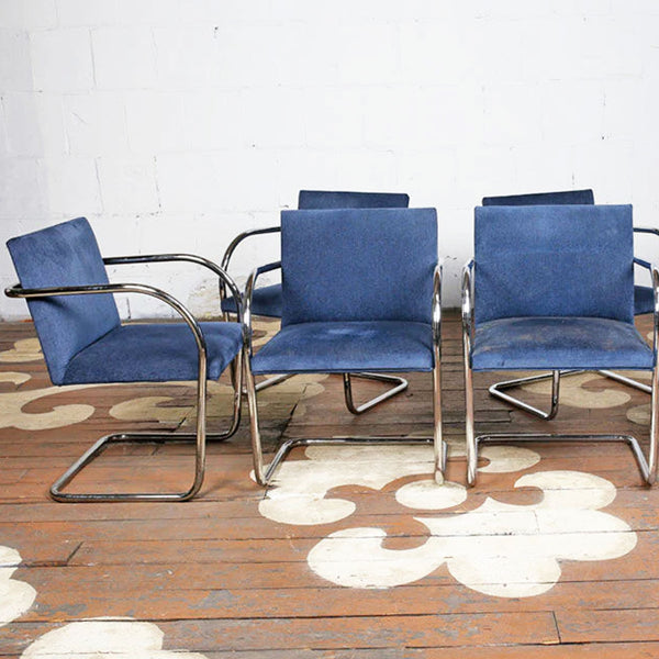 Knoll Tubular BRNO Chairs designed by Mies van der Rohe