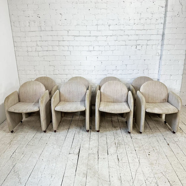 Set of Eight Milo Baughman Dining Chairs by Collier