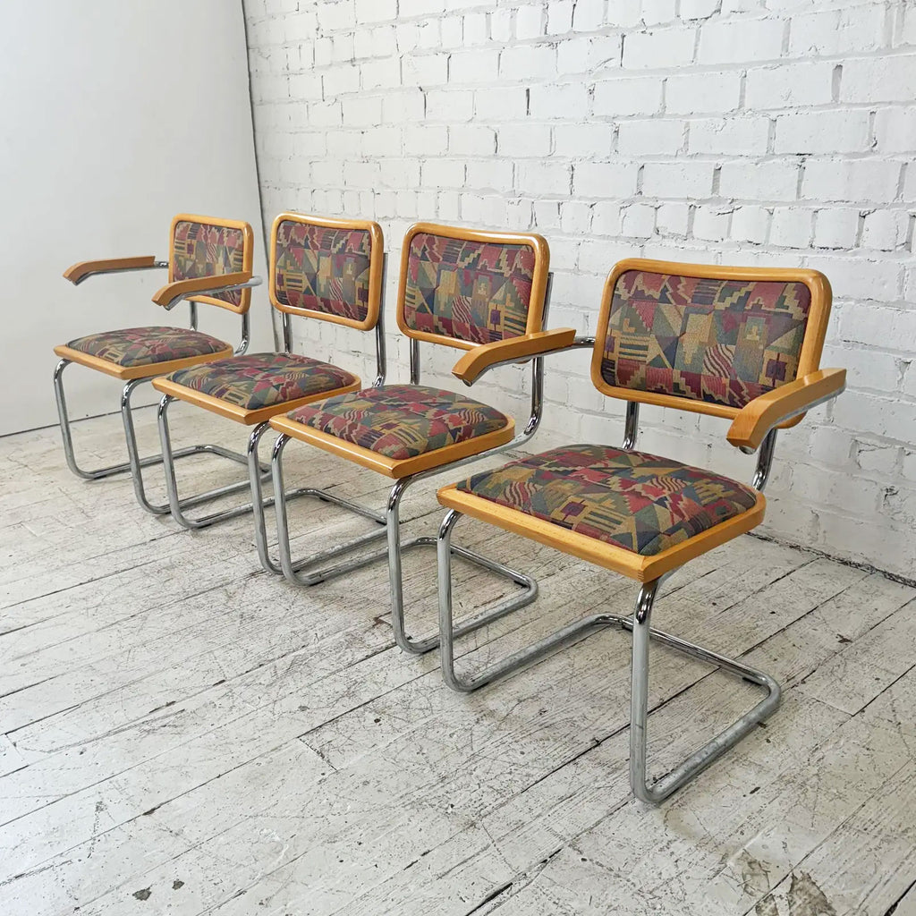 Set of Four Marcel Breuer Cesca Dining Chairs