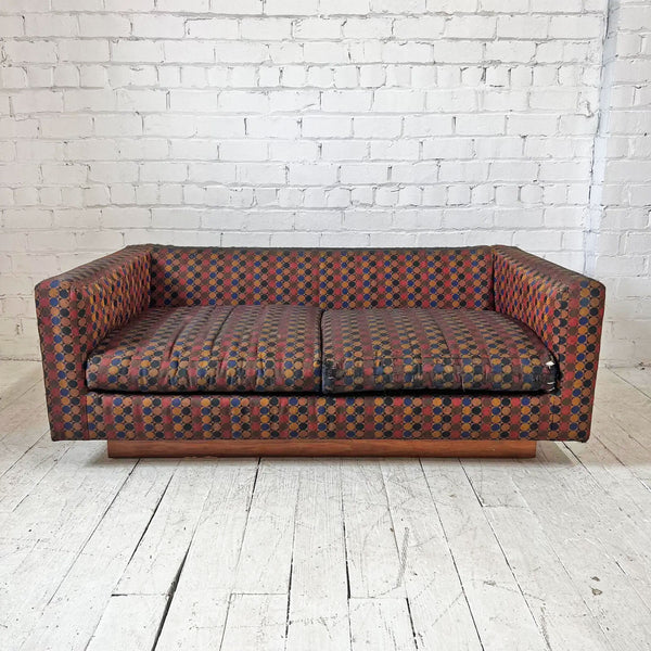 66.5" Edward Wormley for Dunbar Walnut Platform Loveseat