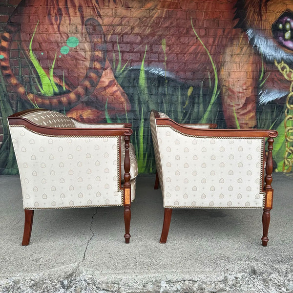 54" Pair of Hickory Chair Co Sheraton Settees