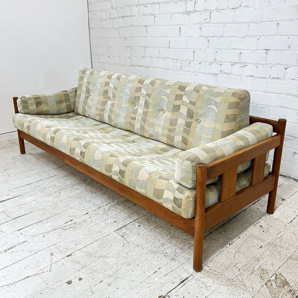 85.75" Danish Style Teak Daybed Sofa