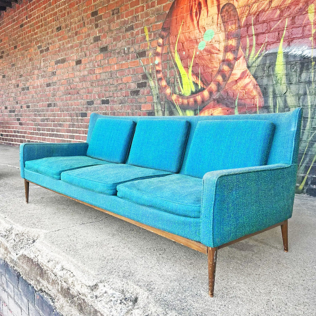 80.75" 1950s Harvey Probber Wingback Sofa