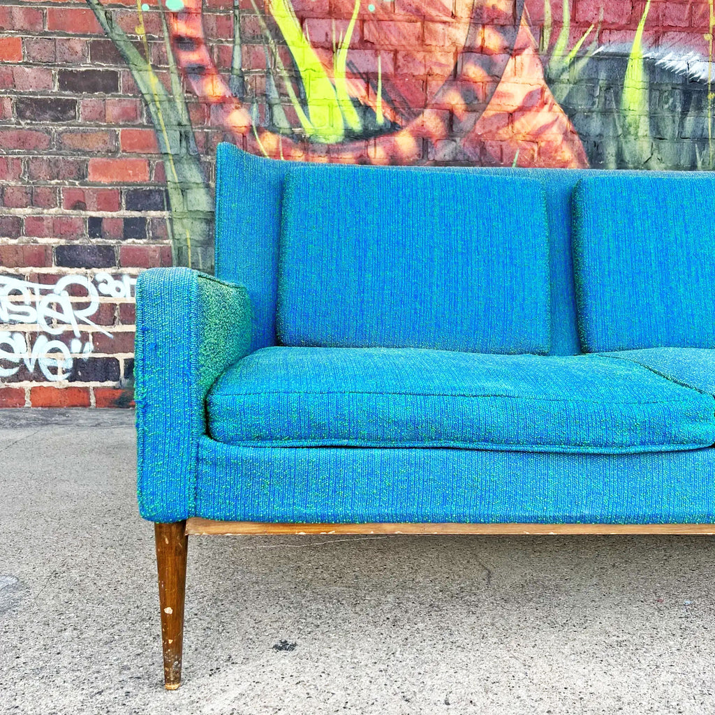 80.75" 1950s Harvey Probber Wingback Sofa