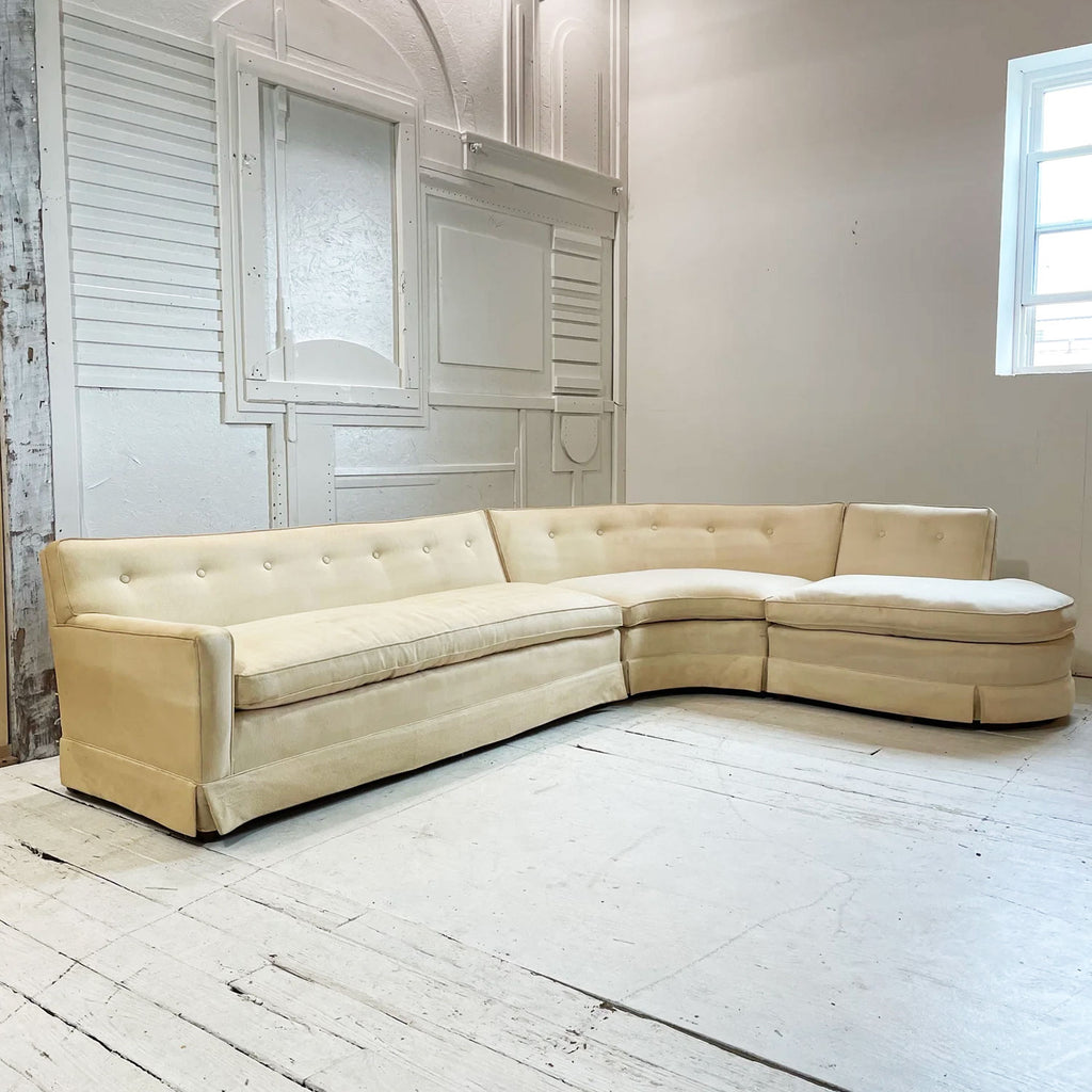 125" Three Piece White Sectional