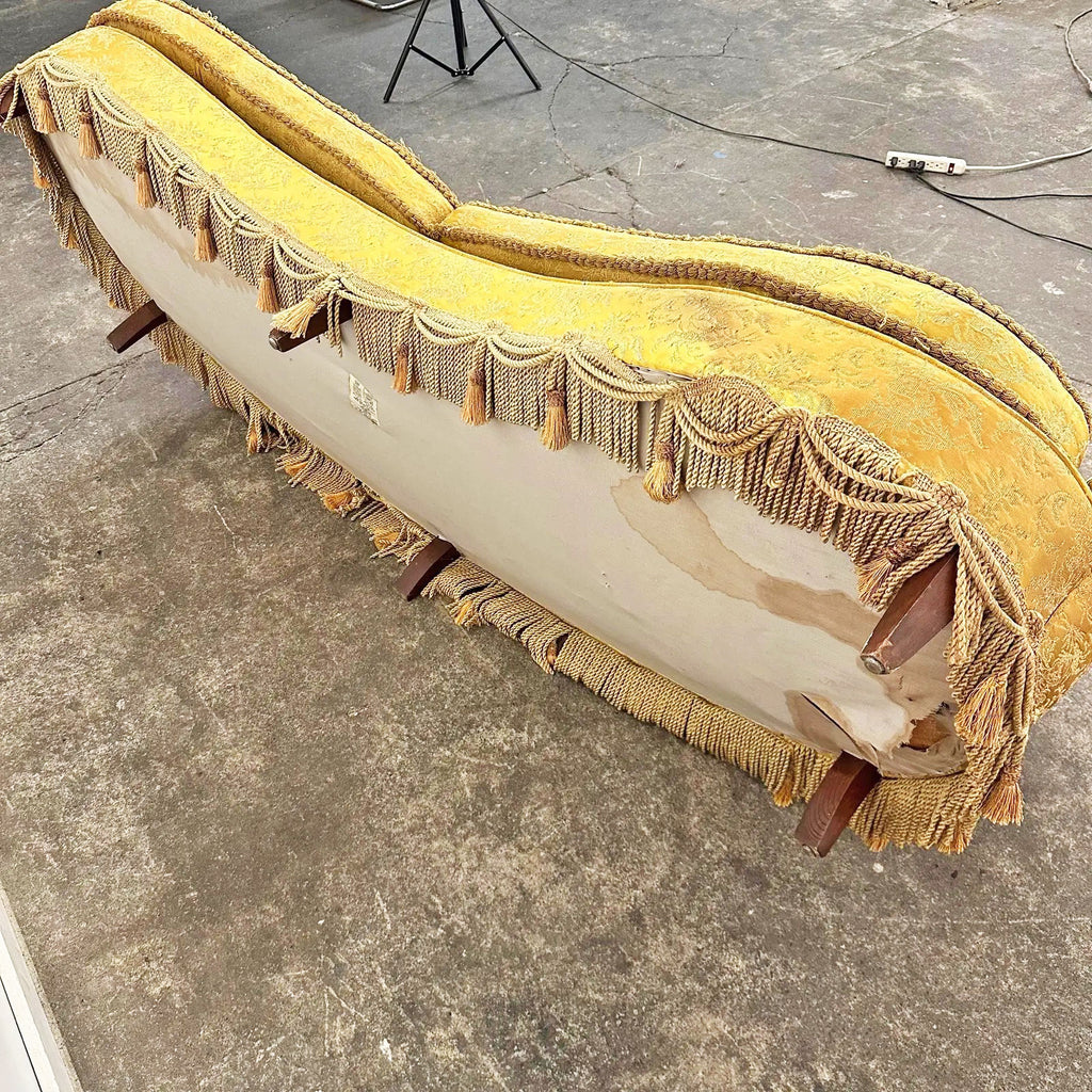 93" Scalloped Hollywood Regency Sofa