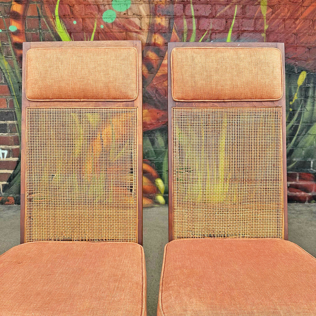 Eight Tall Backed Dining Chairs
