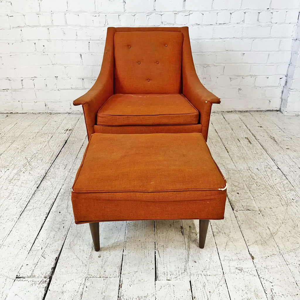 Mid-Century Selig Lounge Chair & Ottoman