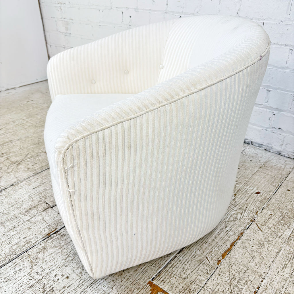 Milo Baughman Swivel Rocker on Round Base