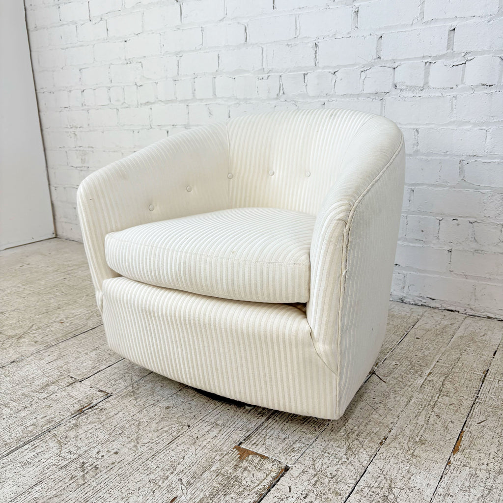 Milo Baughman Swivel Rocker on Round Base