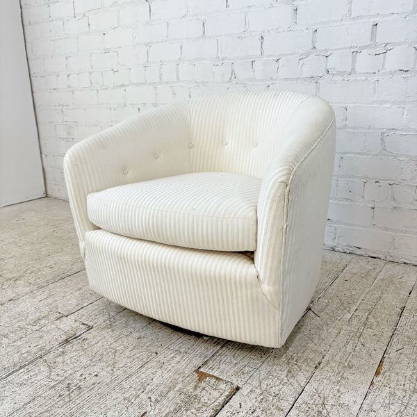 Milo Baughman Swivel Rocker on Round Base
