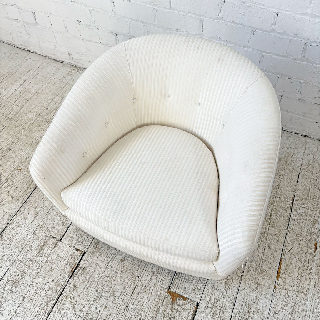 Milo Baughman Swivel Rocker on Round Base