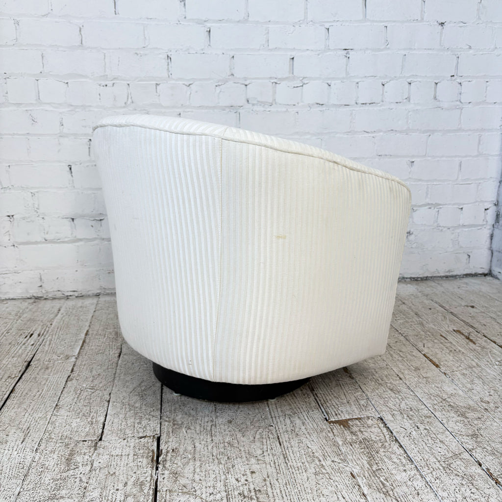 Milo Baughman Swivel Rocker on Round Base