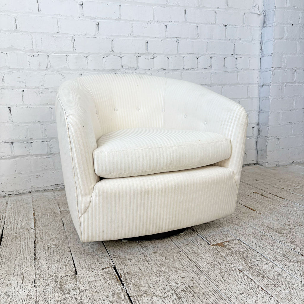 Milo Baughman Swivel Rocker on Round Base