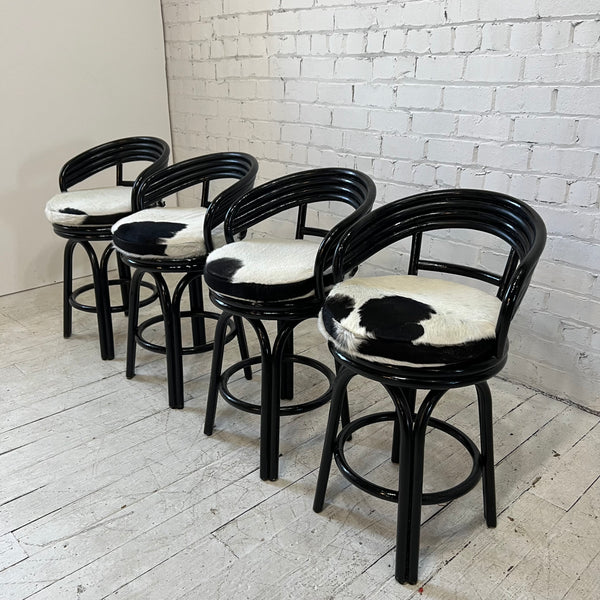 Cowhide barstools (Four)