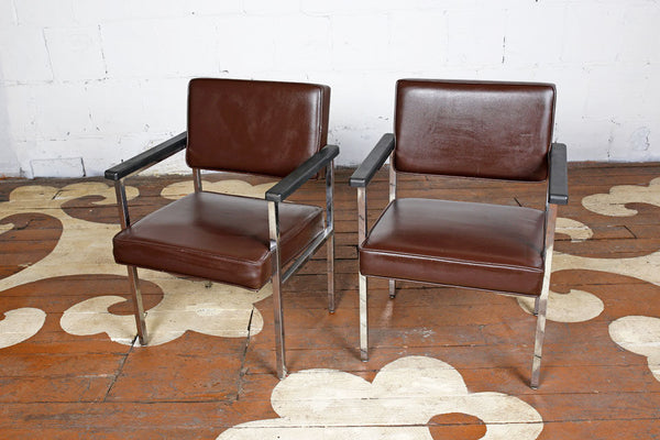 Pair Of Vintage Chrome Chairs